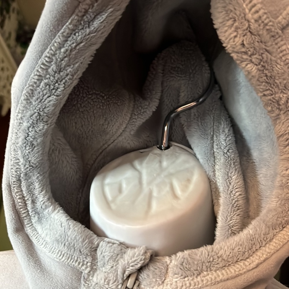 ๐HP๐Awesome The North Face Grey Knit/faux fur lined hooded zip jacket Sz S/P - Picture 6 of 14